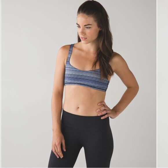 Ladies Lululemon Free To Be Bra Space Dye Twist Sapphire Blue Multi Size‎ 6 - Picture 2 of 16